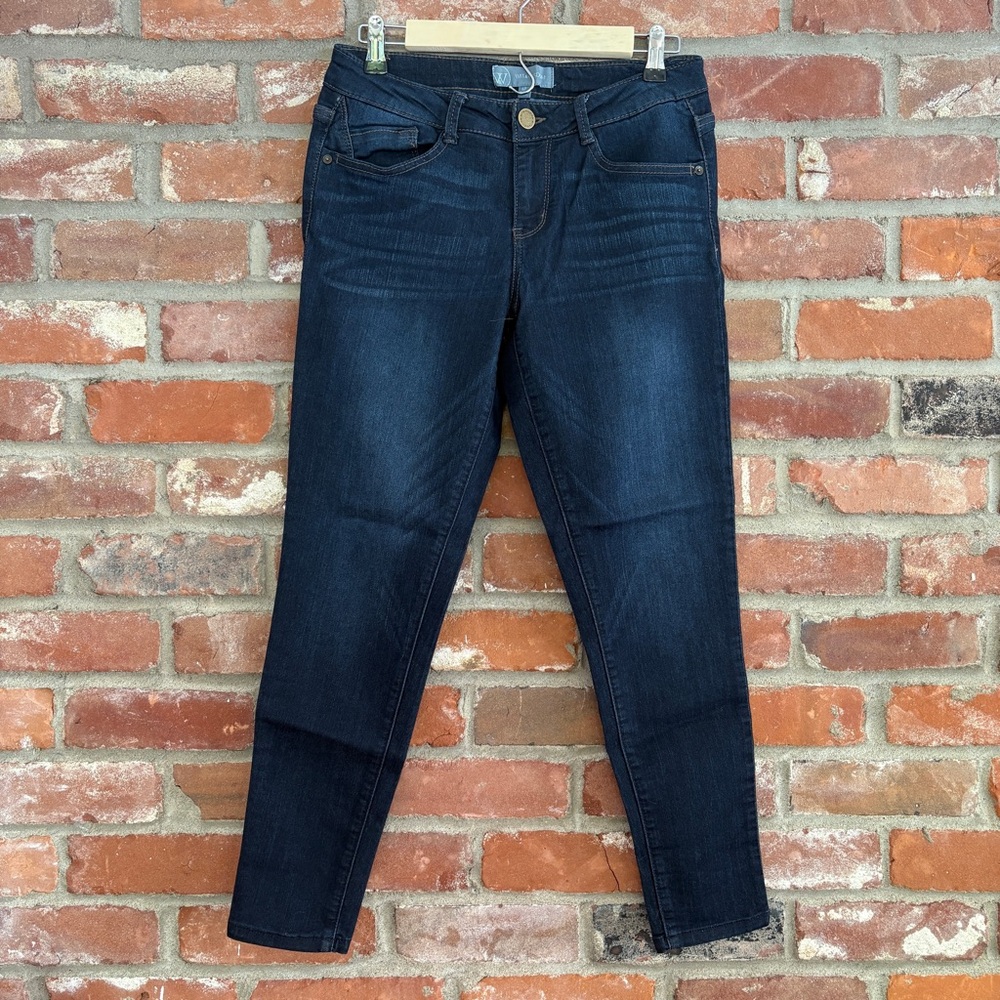 Wit and Wisdom Womens Skinny Jean Denim 6 Petite Dark Wash
